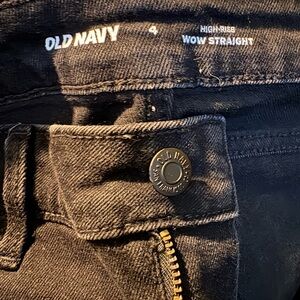 Old Navy Dark Denim Wow Straight Jeans